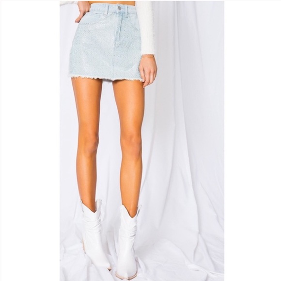 NWT REVOLVE by the way. Kandi Rhinestone Skirt 💎 - Picture 11 of 14